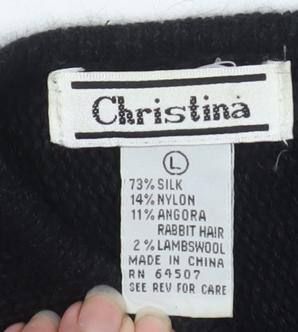 Womens UK Size L Christina Black Pullover Jumper