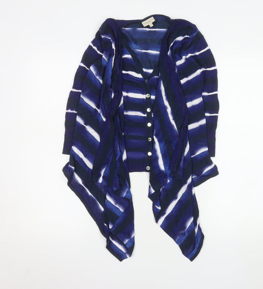 Womens UK Size 10 Karen Millen Blue Cardigan Jumper