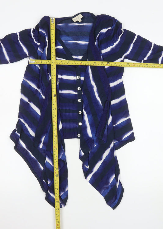 Womens UK Size 10 Karen Millen Blue Cardigan Jumper