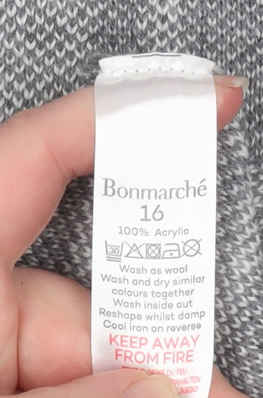 Womens UK Size 16 Bonmarché Grey Cardigan Jumper