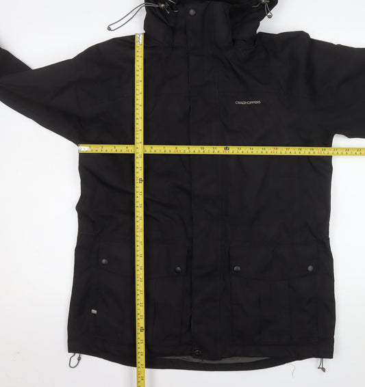 Craghoppers Mens Black Waterproof Hooded Rain Jacket S