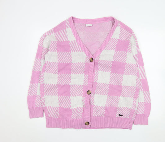 Womens UK Size L Noisy may Pink Cardigan Jumper