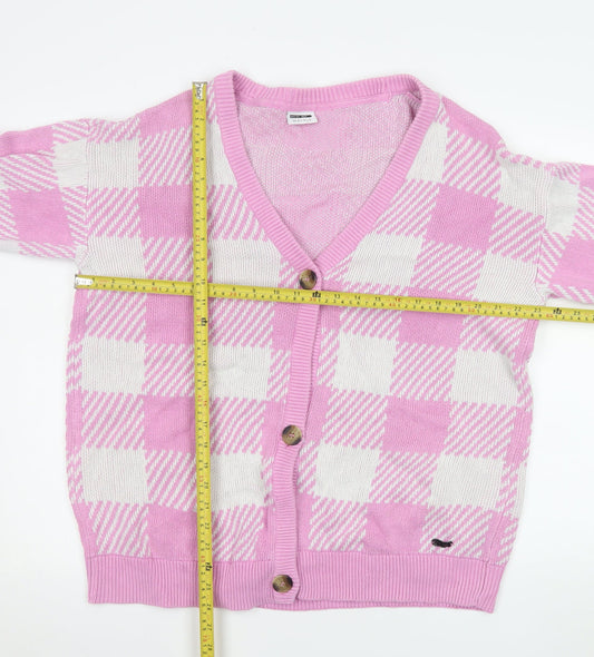 Womens UK Size L Noisy may Pink Cardigan Jumper