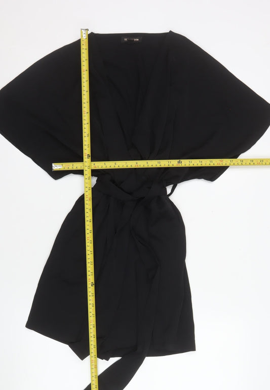 Womens UK Size S QED London One-Piece Black Playsuit