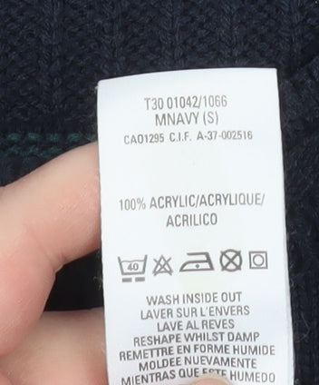 Mens UK Size S Marks and Spencer Blue Pullover Jumper