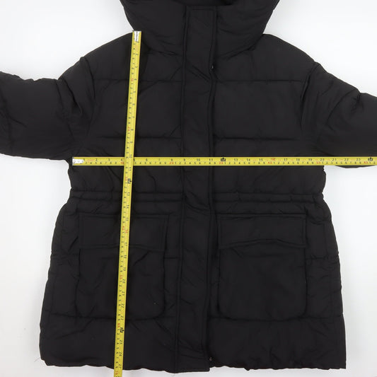 Womens UK Size S F&F Black Puffer Jacket