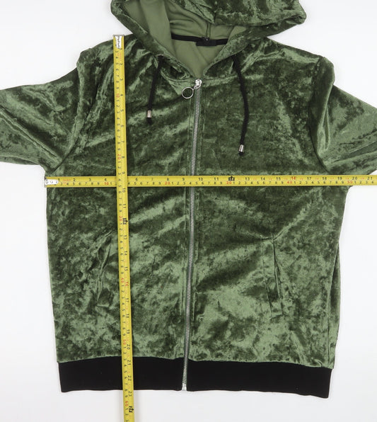 Womens UK Size M River Island Green Bomber Jacket