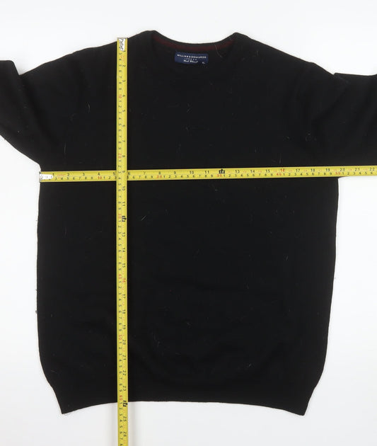 Mens UK Size XL William & Edwards Black Pullover Jumper