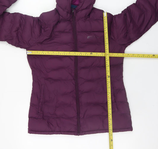 Womens UK Size 8 Mountain Warehouse Purple Puffer Jacket