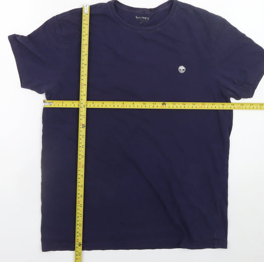 Timberland Men's Blue Slim Fit Short Sleeve Cotton T-Shirt M