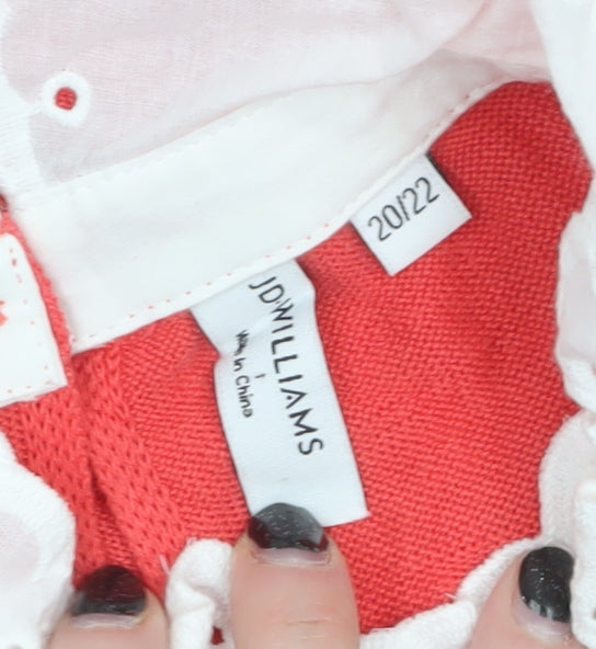 Womens UK Size 20 JD Williams Red Pullover Jumper