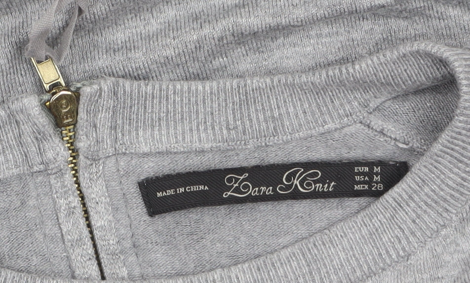 Womens UK Size 12 Zara Grey Pullover Jumper