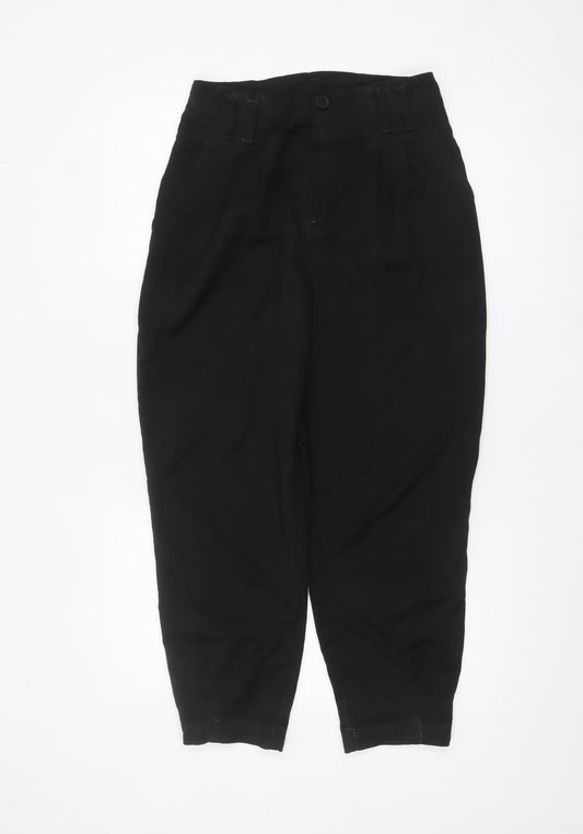 H&M Divided Women’s Black High-Rise Slim Tapered Trousers Size 10
