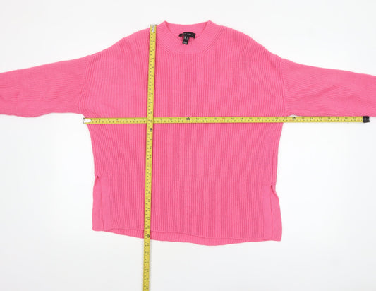 New Look Women’s Pink Knit Mock Neck Long Sleeve Pullover Jumper S