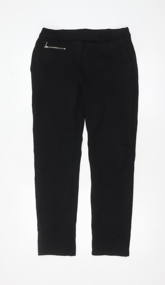 Womens UK Size 10 Nutmeg Slim Fit CasualBusinessWorkwear Black Trousers