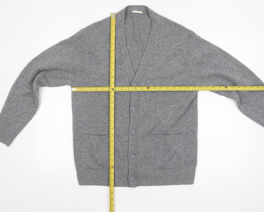 Mens UK Size M GU Grey Cardigan Jumper