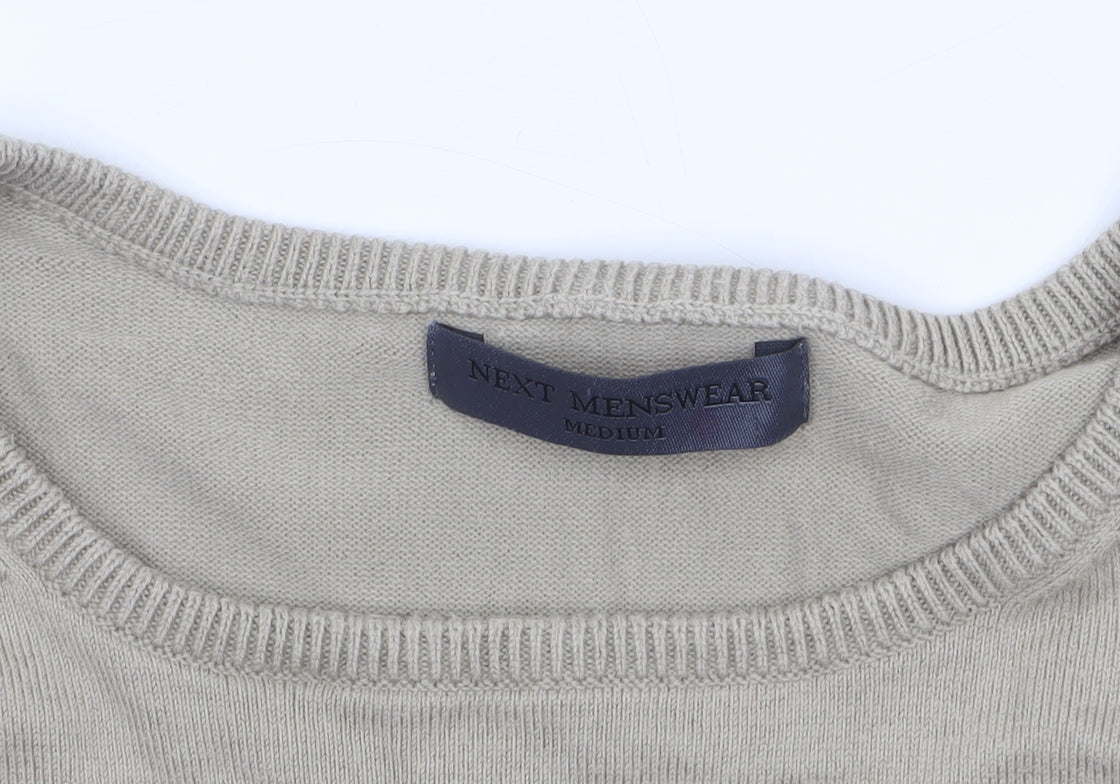 Mens UK Size M NEXT Beige Pullover Jumper