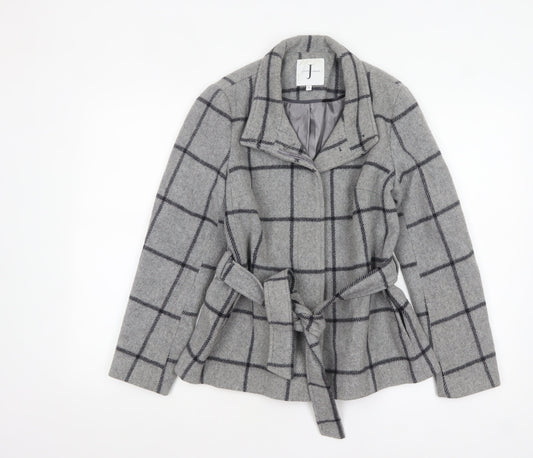 Womens UK Size 10 Jasper Conran Grey Overcoat