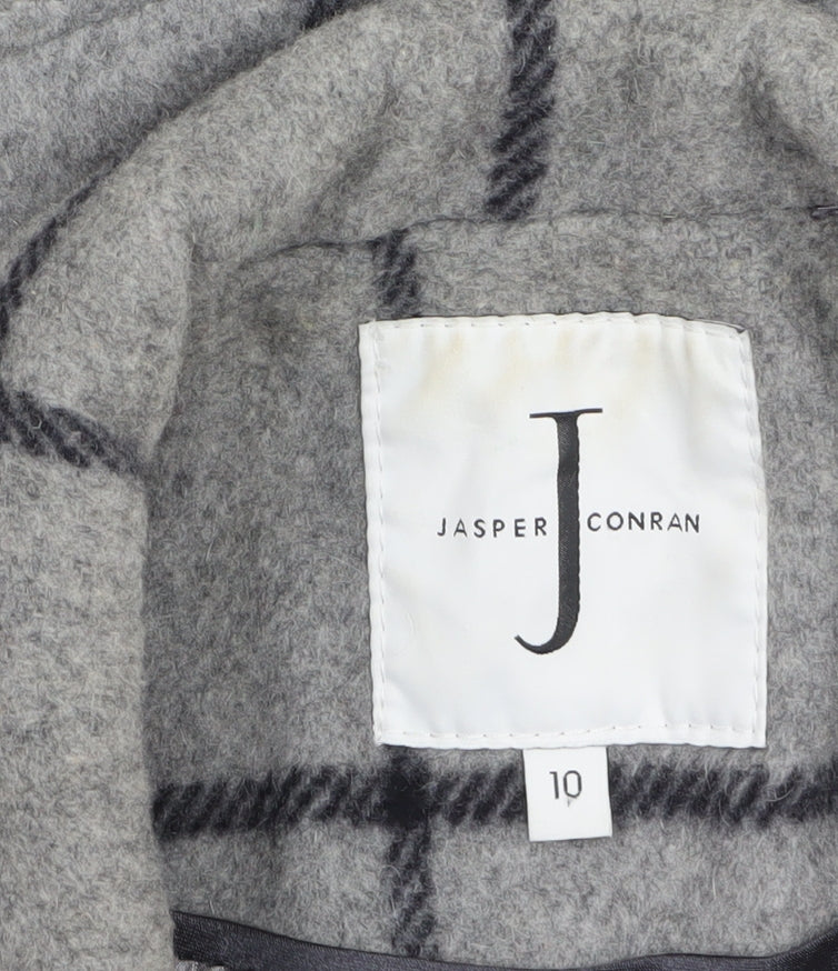 Womens UK Size 10 Jasper Conran Grey Overcoat