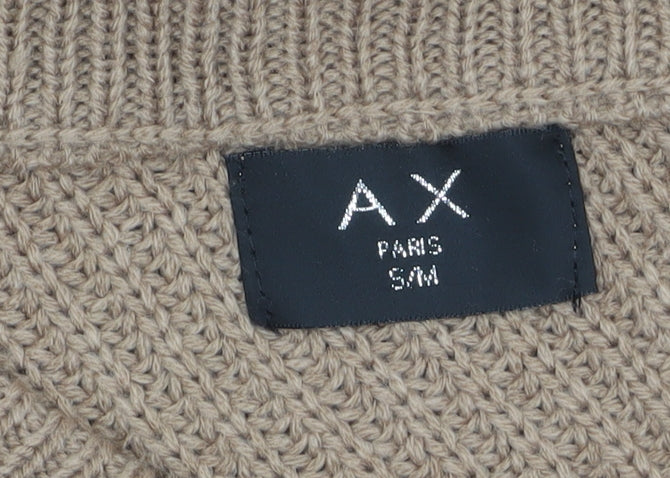 Womens UK Size S AX Paris Beige Pullover Jumper