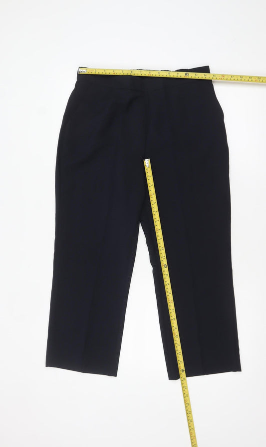 Womens UK Size 12 Bonmarché Regular Fit Casual Workwear Business Black Trousers
