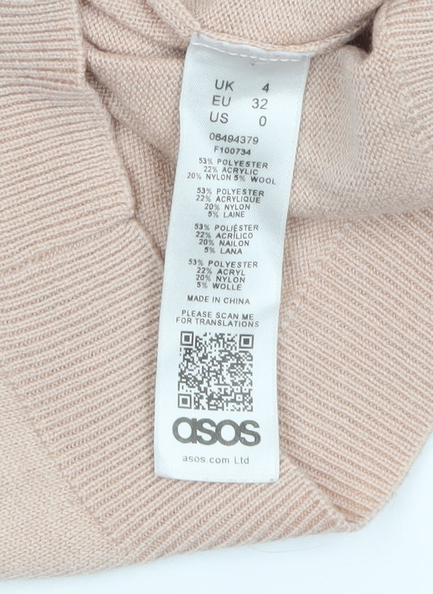 Womens UK Size 4 ASOS Beige Pullover Jumper