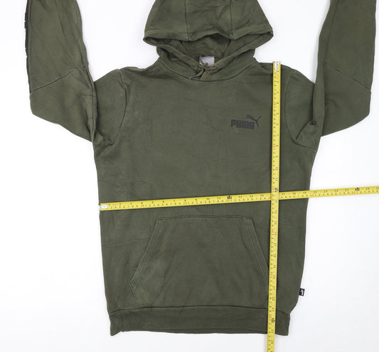 Mens UK Size S PUMA Green Pullover Hoodie