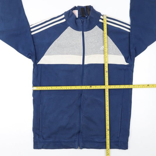 Adidas Men's Blue Track Jacket L Colourblock Full Zip Sportswear