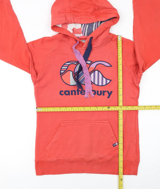 Womens UK Size 8 Canterbury Red Pullover Hoodie