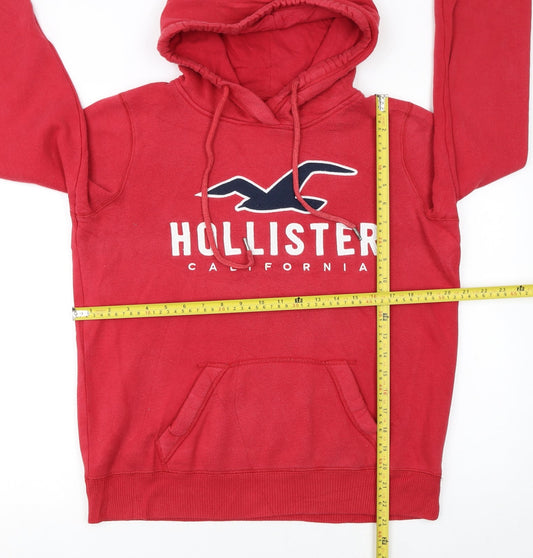 Womens UK Size XS Hollister Red Pullover Hoodie