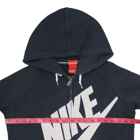 Womens UK Size S Nike Black Full Zip Hoodie