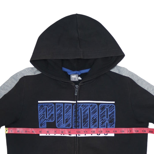 Boys UK Size 13-14 Years PUMA Black Full Zip Hoodie