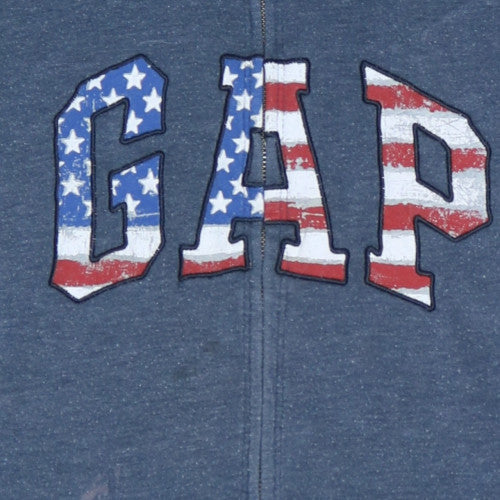 Mens UK Size XL Gap Blue Full Zip Hoodie