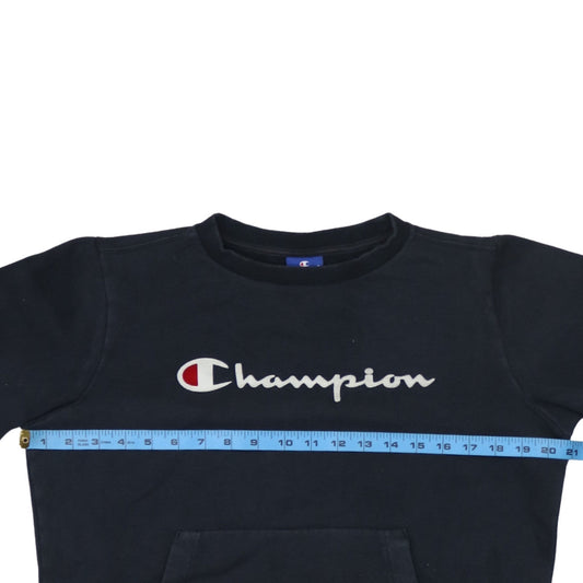 Womens UK Size XS Champion Black Pullover Sweatshirt