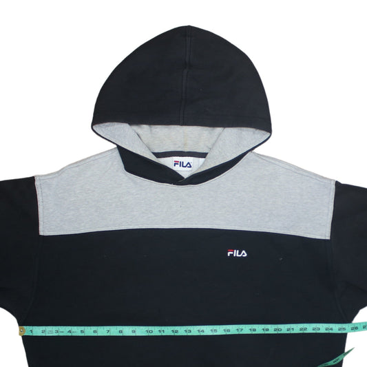 Mens UK Size L FILA Black Pullover Hoodie