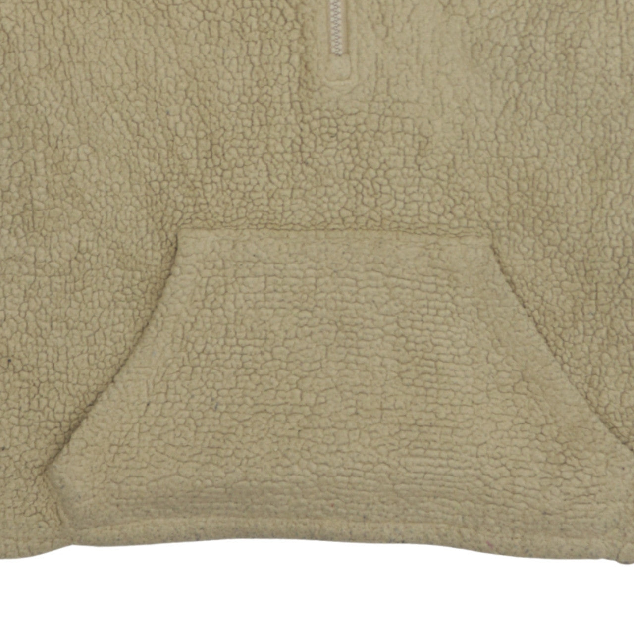 Ellesse Women Beige Fleece Hooded 1/2 Zip Jacket UK 10