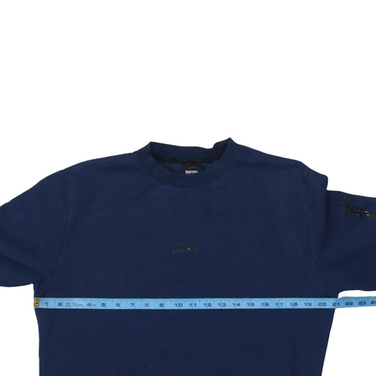 Mens UK Size M Diesel Blue Pullover Sweatshirt