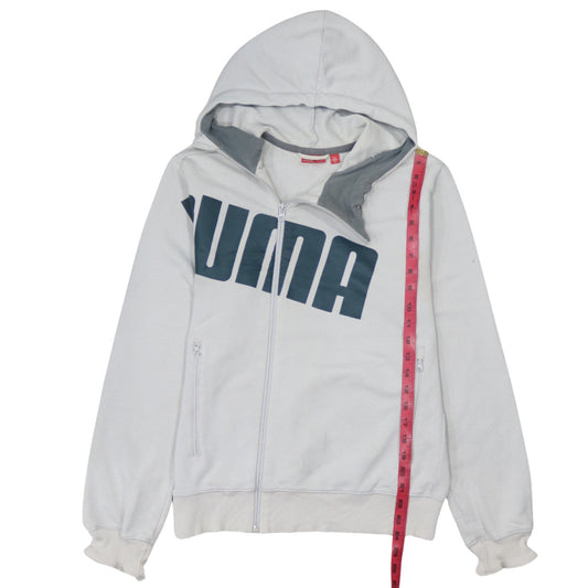 Mens UK Size S PUMA White Full Zip Hoodie