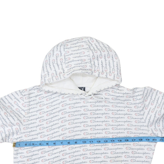 Womens UK Size S Champion White Pullover Hoodie