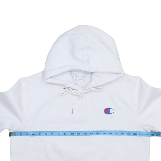 Mens UK Size L Champion White Pullover Hoodie