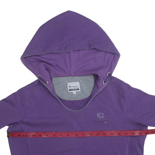 Womens UK Size S Champion Purple Pullover Hoodie