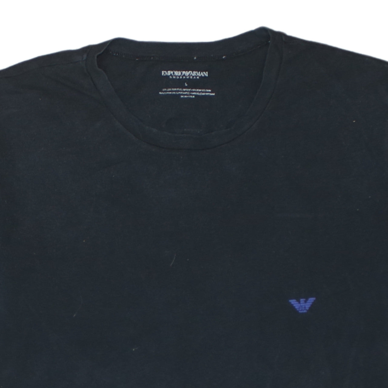 Additional view of Emporio Armani Men's Black Slim Fit Logo T-Shirt, size L