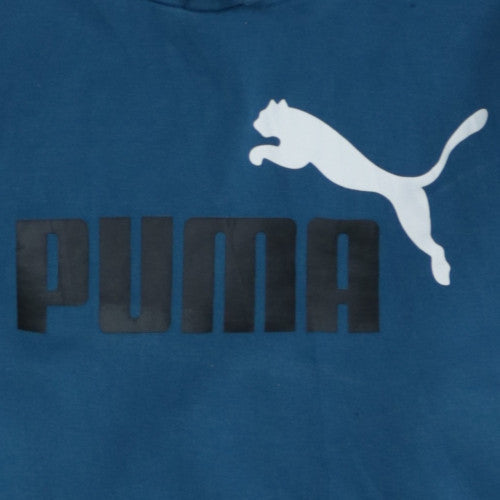 Mens UK Size S PUMA Blue Pullover Hoodie
