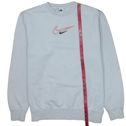 Mens UK Size M Nike White Pullover Sweatshirt