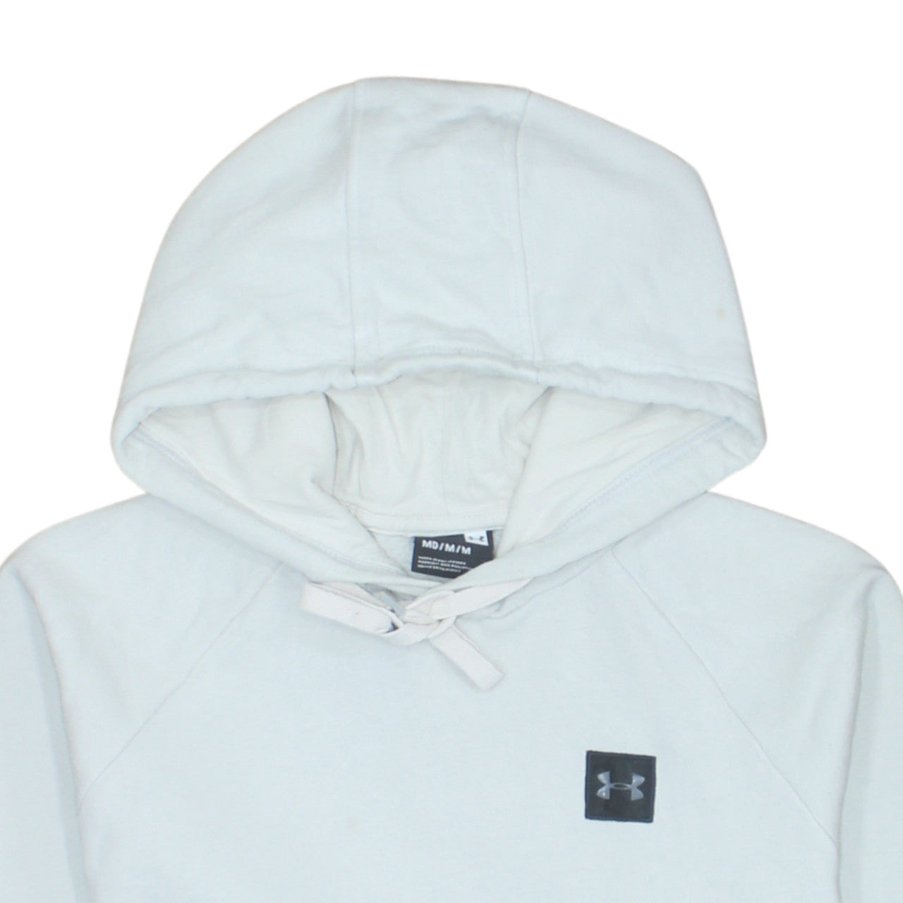 Mens UK Size M Under armour White Pullover Hoodie