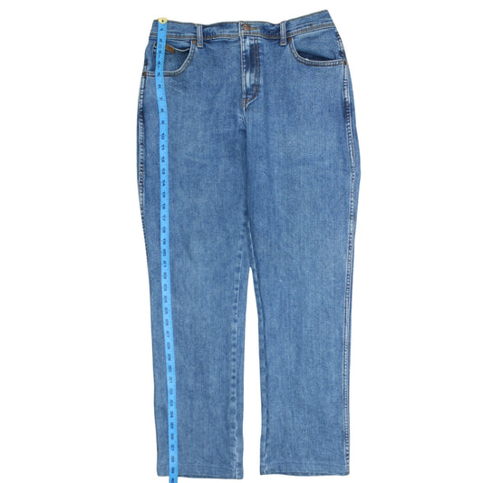 Mens UK Size L Wrangler Regular Fit Straight Blue Jeans