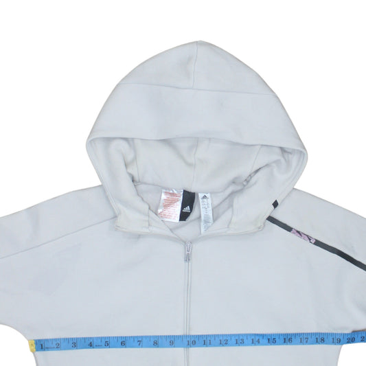 Boys UK Size 13-14 Years adidas Grey Full Zip Hoodie