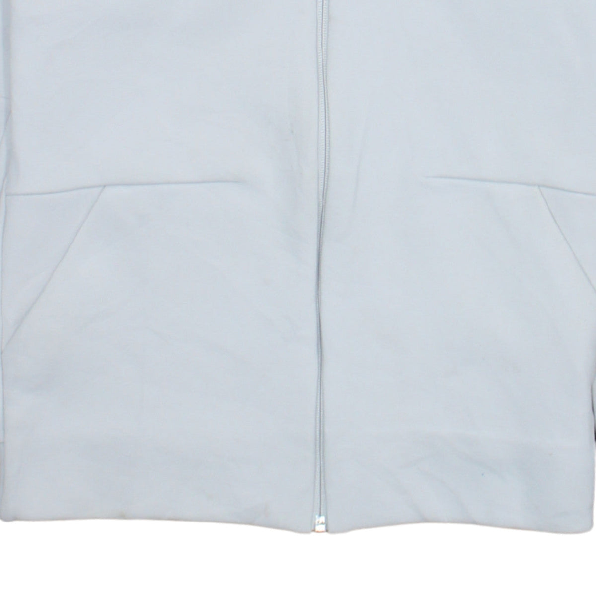 Additional view of Adidas boys’ grey full zip hoodie, size 13-14, years hooded logo sportswear