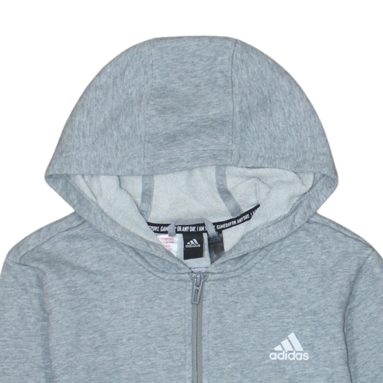 Boys UK Size L adidas Grey Full Zip Hoodie