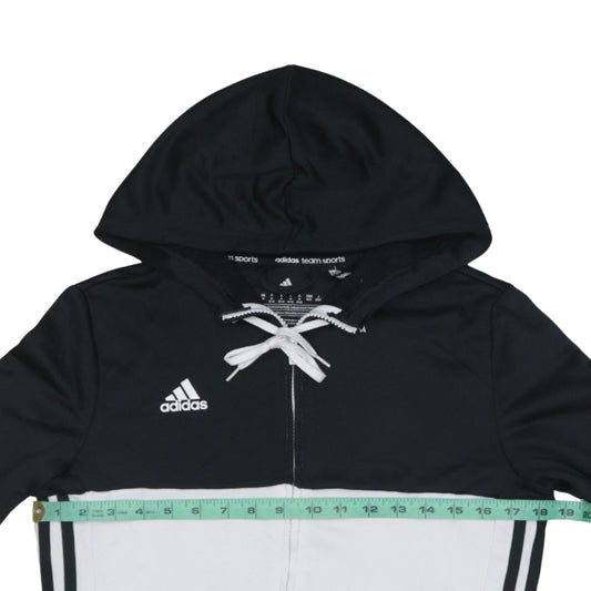 Womens UK Size 14 adidas Black Full Zip Hoodie